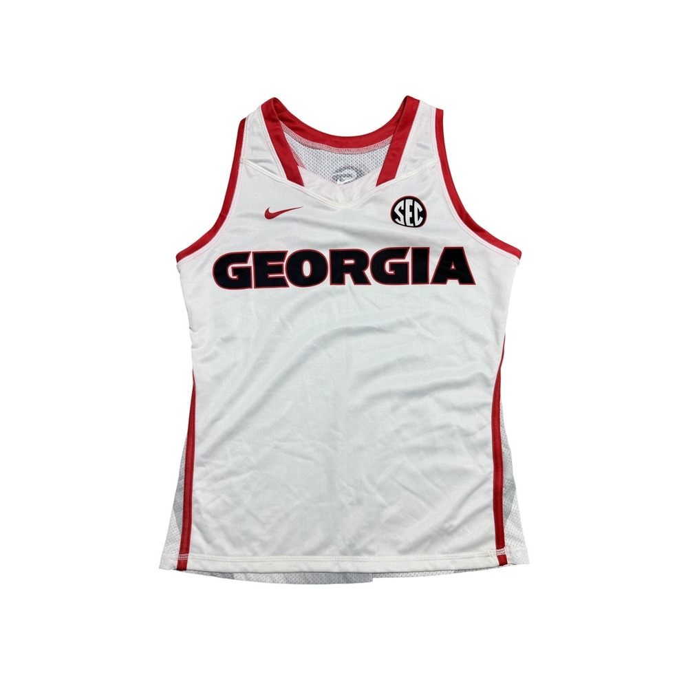 Georgia Bulldogs Jersey Womens Medium White NCAA Cross Country Nike Running